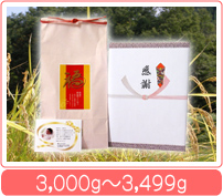 結婚式 ご両親への記念品<体重米>【天蓋米】3,000g〜3,499g